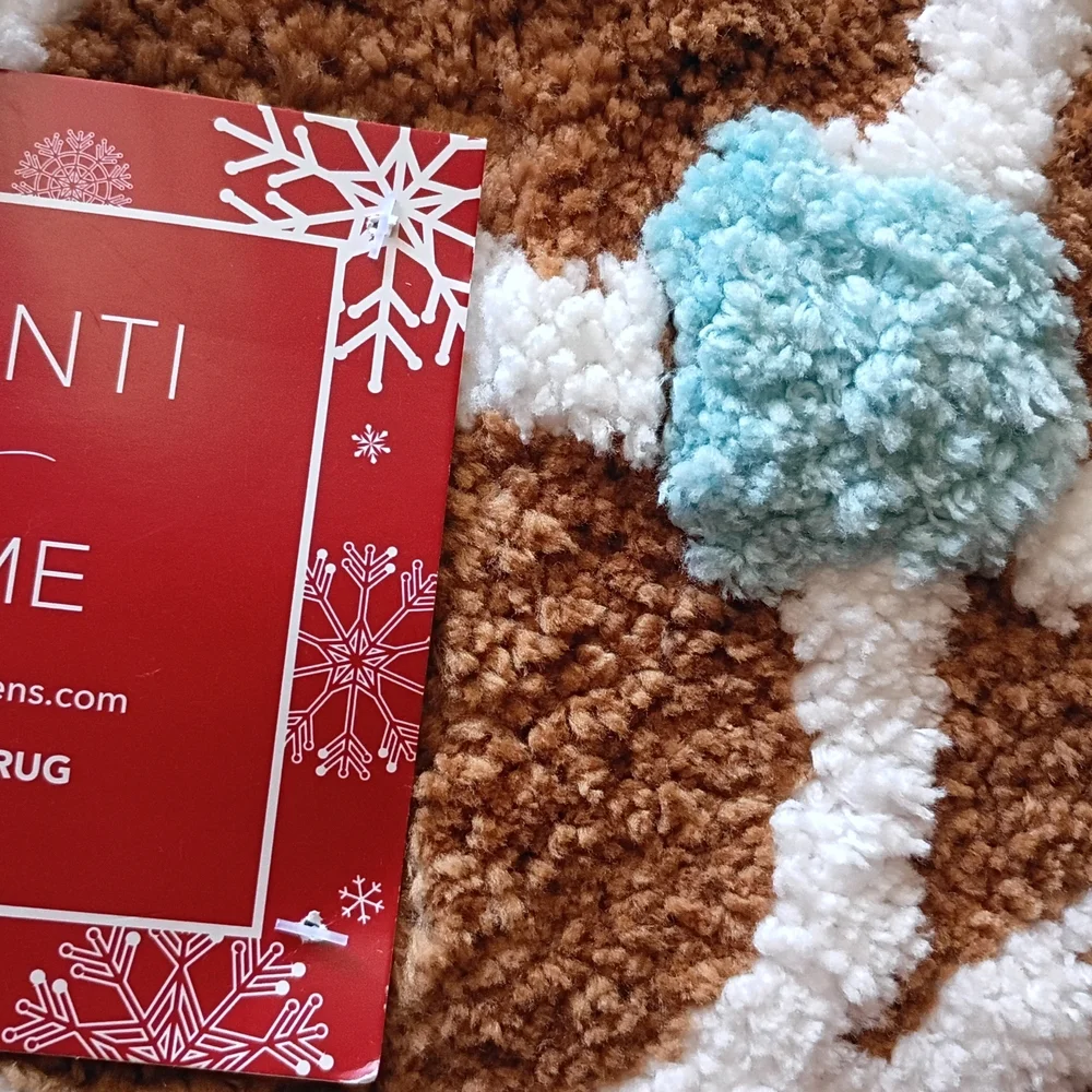 Colorful Gingerbread House Bath Rug